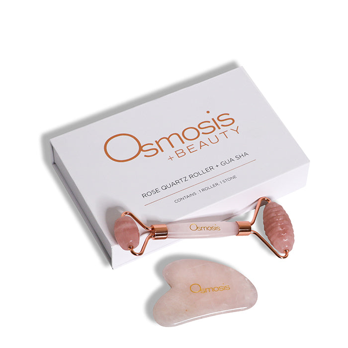 Rose Quartz Facial Roller & Gua Sha Set